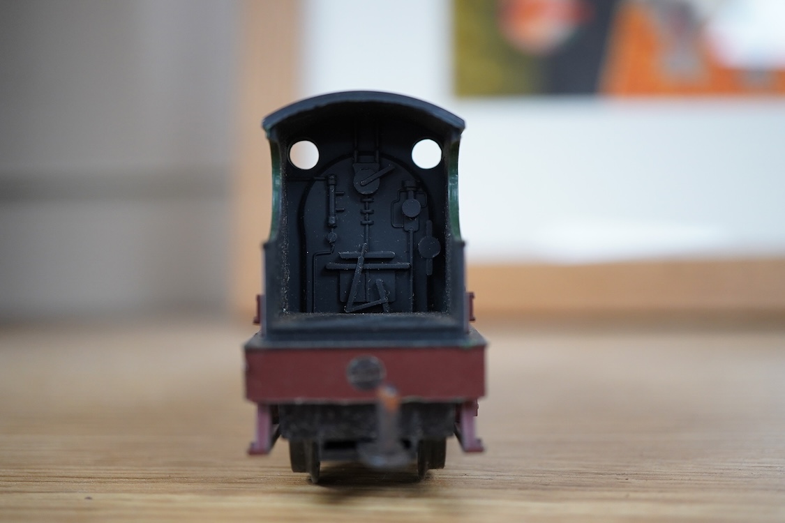 Three part-built 0 gauge railway brass and white metal locomotives by John Worsley; an ACE Products kit of an SR Bullied light Pacific with its original box, a SECR Wainwright H class 0-4-4T locomotive and an LNER class